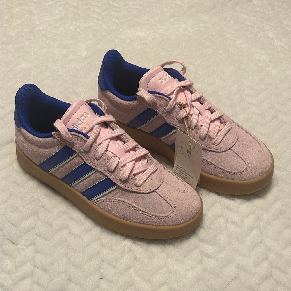 Adidas Women Barreda Shoes Lucid Blue and Gum Pink